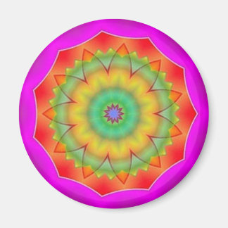 Imã Rainbow Star Kaleidoscope Mandala Hearker Sticker