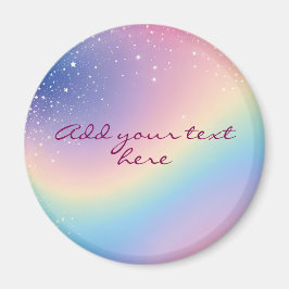 Imã Rainbow Unicorn Glitter