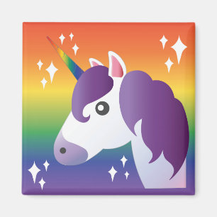 Imã Rainbow Unicorn Sparkle Emoji Magnet