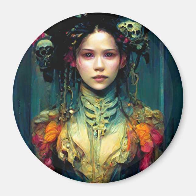 Imã Rainbow Urchin Fantasy Sci-Fi (Frente)