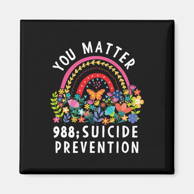 Imã Rainbow You Problem 988 Suicídio Prevenção Awarene (Frente)