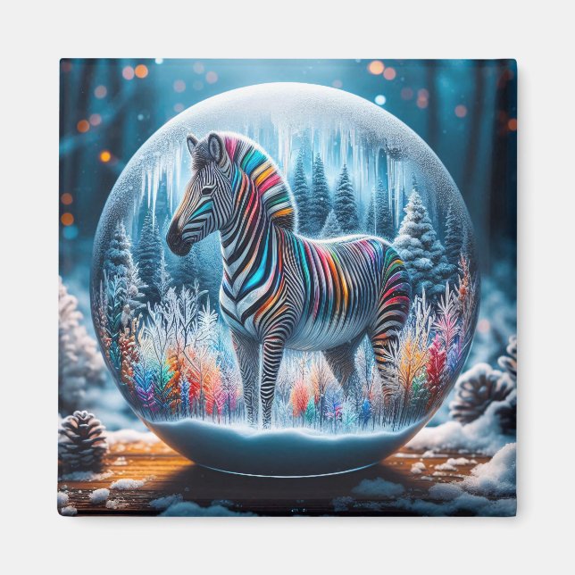 Imã Rainbow Zebra Magnet (Frente)