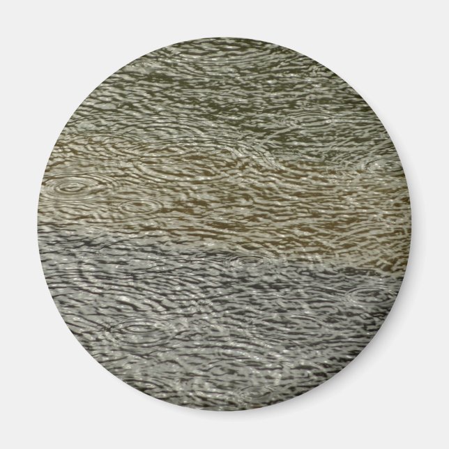 Imã Raindrop Ripples Fotografia Abstrato (Frente)