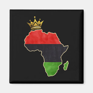 Imã Rainha Afro-Americana Mapa Pan Afro Bandeira Histó