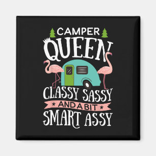 Imã Rainha Camper Cly Sy Inteligente Y Camiseta Campin
