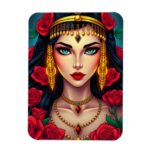 Ímã Rainha Cleópatra do Egito no Esplendor Luxuoso