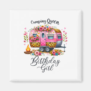Imã Rainha de Acampamento de Aniversário Van Rosa Flor