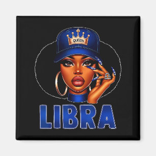 Imã Rainha de Libra Mulher Negra Com Coroa de Capelo A