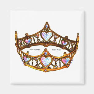 Imã Rainha do branco Dourado da tiara da coroa dos