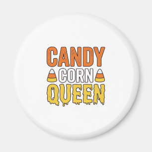 Imã Rainha do Candy Corn Design de Camiseta de Hallowe
