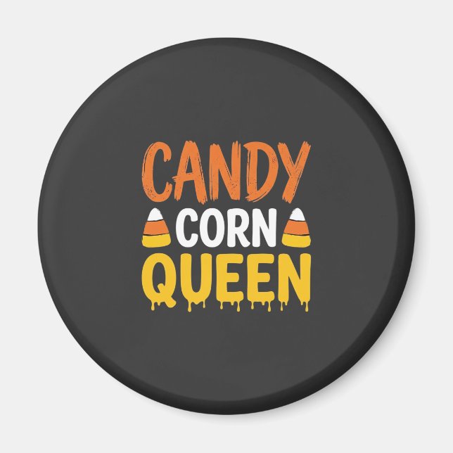 Imã Rainha do Candy Corn Gráfico de Halloween_1 (Frente)