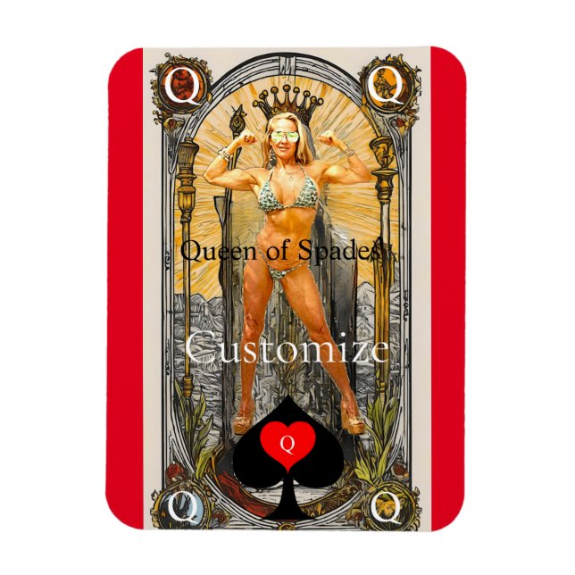 Ímã Rainha do Cartão Tarot de Espadas Thunder_Cove (Vertical)