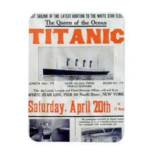 Ímã Rainha do Oceano Titanic - White Star Line