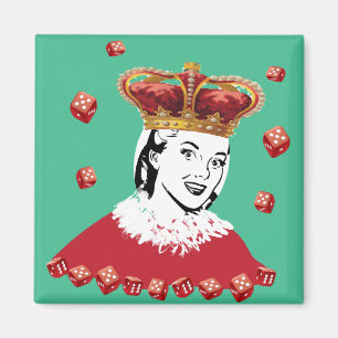 Imã Rainha dos dados - adicione sua própria foto