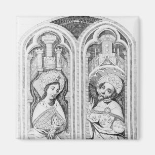 Imã Rainha Eleanor e Henry III, tomados antigo