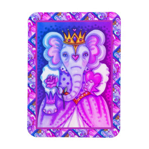 ÍMÃ RAINHA ELEFANTE DE CORAÇÕES E ROSAS NAMORADOS RE