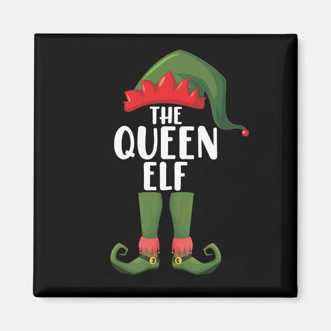 Imã Rainha Elf Matching Family Christmas Women (Frente)