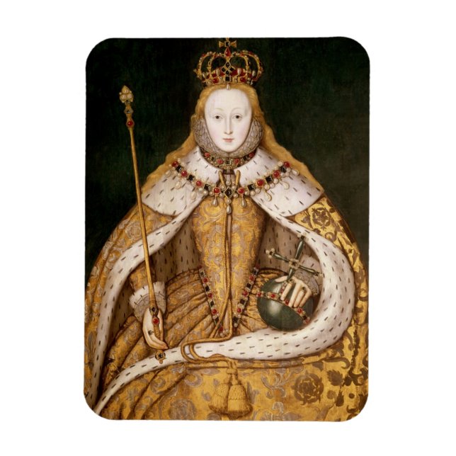 Ímã Rainha Elizabeth I em Robes de coroação (Vertical)