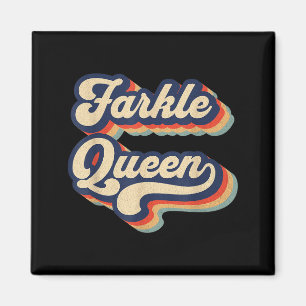 Imã Rainha Farkle Jogo de Dados Farkle Vintage Feminin
