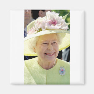 Imã Rainha Isabel II em Turquesa Hat Professiona