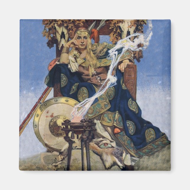 Imã Rainha Maeve Warrior Princesa Fantasy Art (Frente)