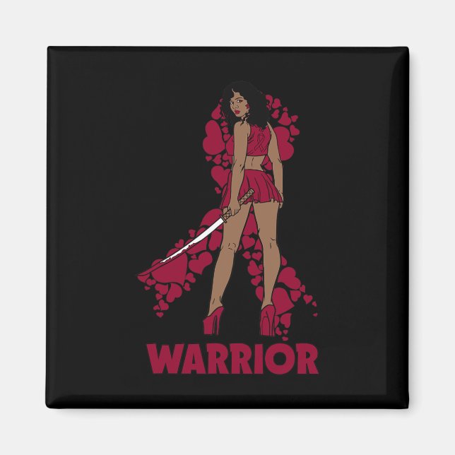 Imã Rainha Negra Melanina Burgundy Célula Falciforme A (Frente)