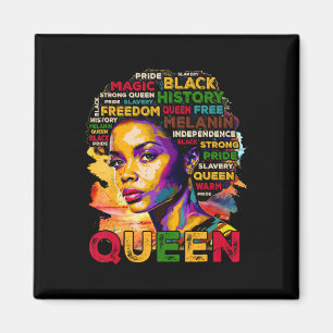Imã Rainha Negra Orgulhosa Mulher Melanina Arte de Pal