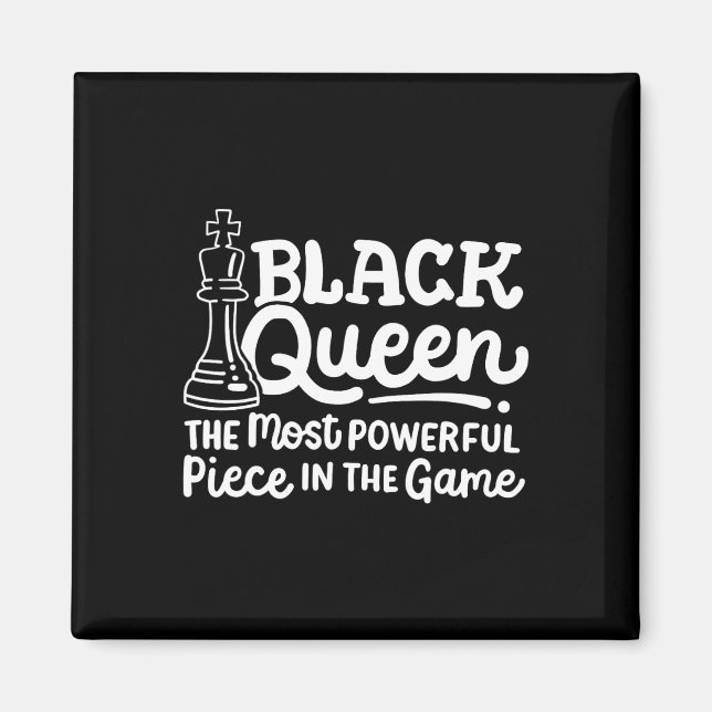 Imã Rainha Negra Peça Mais Poderosa Xadrez Afro Americ (Frente)