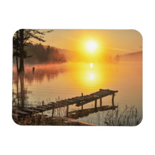 Ímã Raio de Sol Idílico Misty Mountain Lake, Bulgári