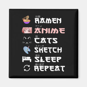 Imã Raio japonês animado desenhando gato Anime Lover G