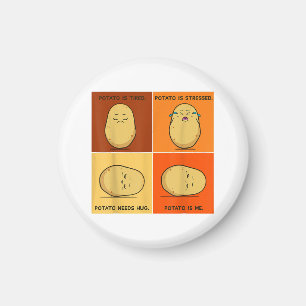 Imã Raiz de Batata de Raiz Vegetal Tater Vegan Lover K