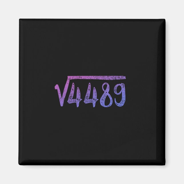 Imã Raiz Quadrada 4489 Professor de Matemática Seis Se (Frente)