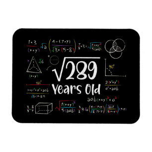 Ímã Raiz Quadrada de 289 17º Aniversário 17 Anos
