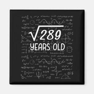 Imã Raiz Quadrada De 289 Aniversário De 17 Anos Presen