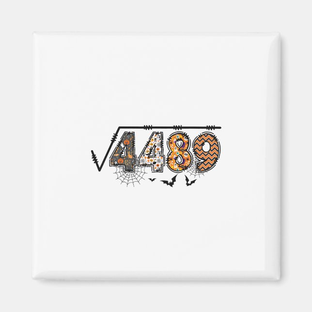 Imã Raiz Quadrada De 4489 Funny Halloween 67 Meme Math (Frente)