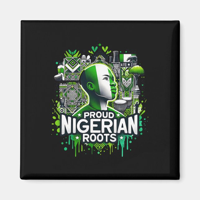 Imã Raízes nigerianas orgulhosas História negra Mês af (Frente)