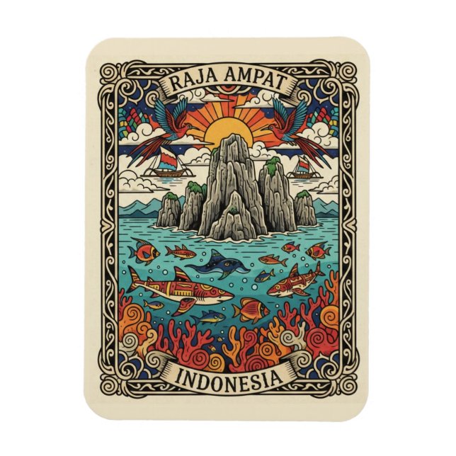 Ímã Raja Ampat Indonésia (Vertical)