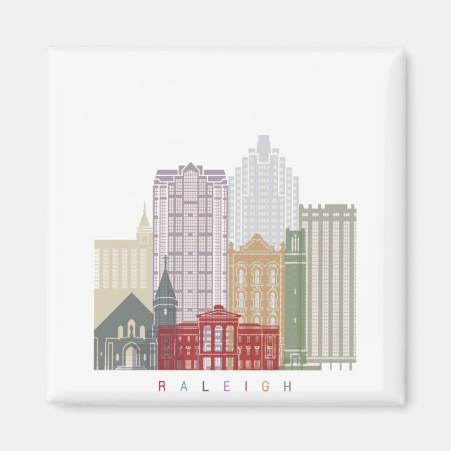 Imã Raleigh V2 Skyline poster (Frente)