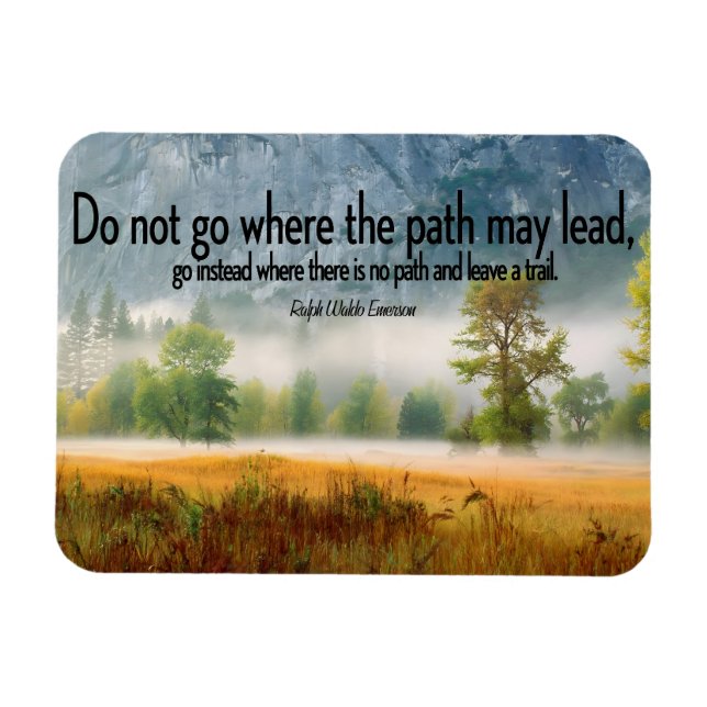 Ímã Ralph Waldo Emerson - Cotação Inspiracional Flexív (Horizontal)