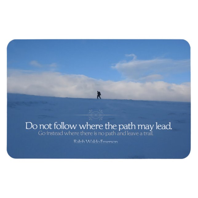 Ímã Ralph Waldo Emerson - Cotação Inspiracional Flexív (Horizontal)