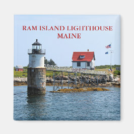 Imã Ram Island Lighthouse Boothbay Harbor Maine Magnet