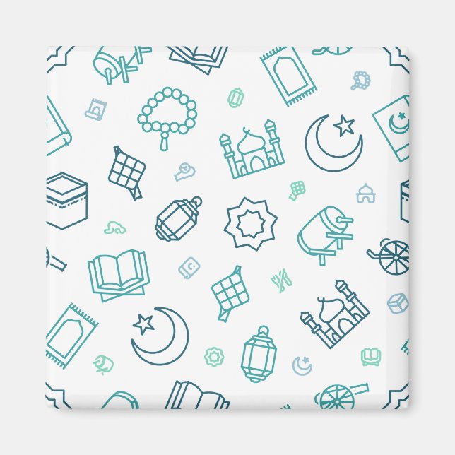 Imã Ramadan Doodles Magnet (Frente)
