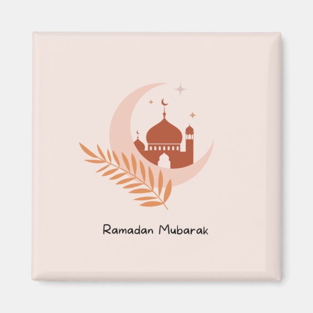 Imã Ramadan Mubarak Boho Moon & Mosque (Frente)