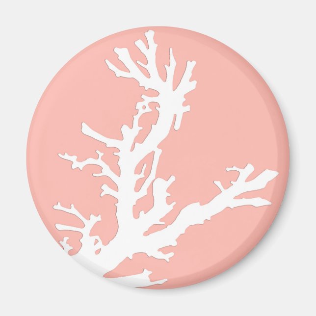 Imã Ramal de coral - branco a rosa dos corais (Frente)