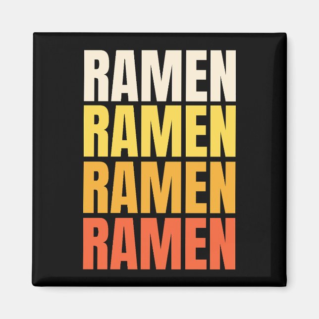 Imã Ramen design de texto (Frente)