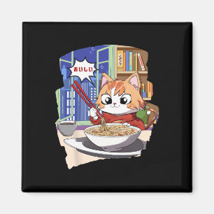 Imã Ramen Kawaii Cat Anime