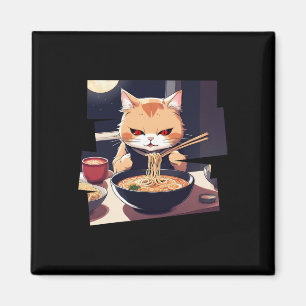 Imã Ramen Kawaii Cat Anime 1