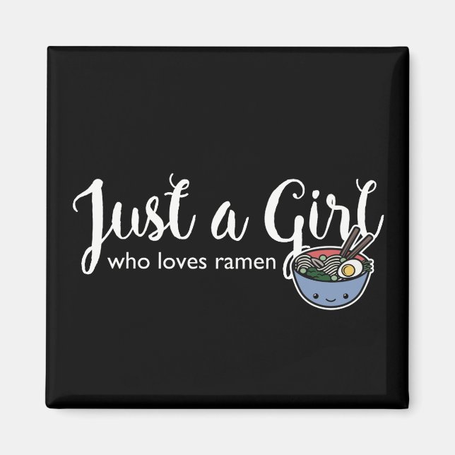 Imã Ramen Love So a Girl Noodles Magnet (Frente)