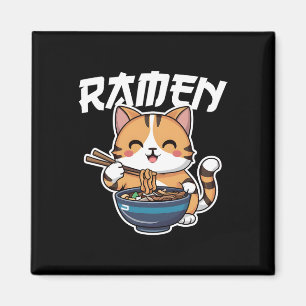 Imã Ramen Noodle Neko Cat Japonês Kawaii Manga Anime