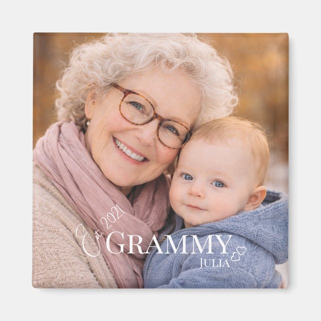 Imã rammy photo Established Year Hearts (Frente)